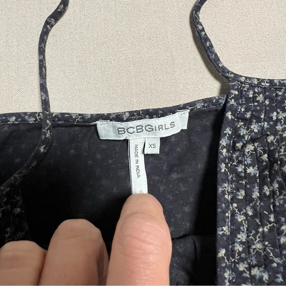 BCBGirls Cami Top Small Babydoll Floral Ditsy Drawstring Waist Camisole Babydoll - Picture 5 of 13